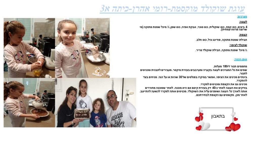 ספר המתכונים הגדול של בית ספר “סוקולוב” by Inbar Cohen - Ourboox.com