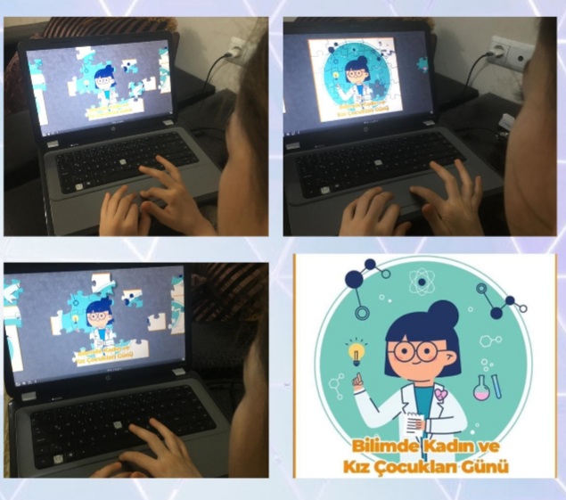 Deneyle Oynuyor Bilimle Öğreniyorum Projesi  11 Şubat “Bilimde Kadın ve Kız Çocukları Uluslararası Günü”Puzzle Çalışmaları by ESRA KALEM - Ourboox.com