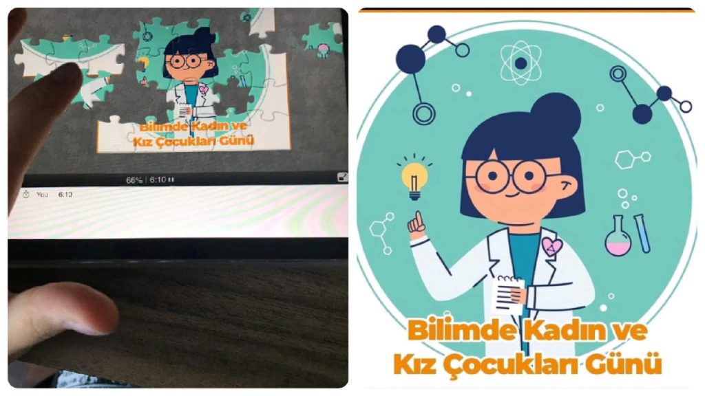 Deneyle Oynuyor Bilimle Öğreniyorum Projesi  11 Şubat “Bilimde Kadın ve Kız Çocukları Uluslararası Günü”Puzzle Çalışmaları by ESRA KALEM - Ourboox.com