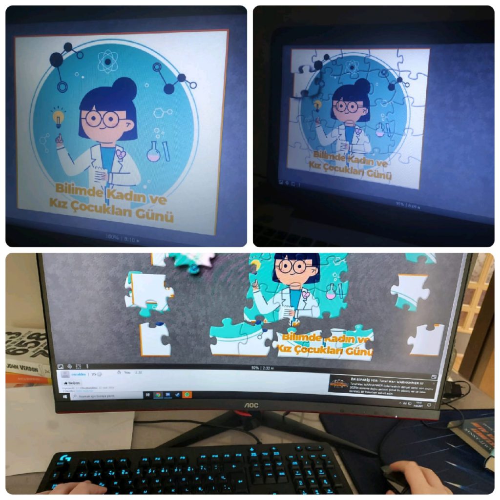 Deneyle Oynuyor Bilimle Öğreniyorum Projesi  11 Şubat “Bilimde Kadın ve Kız Çocukları Uluslararası Günü”Puzzle Çalışmaları by ESRA KALEM - Ourboox.com