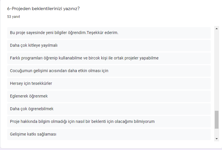 PROJE FİNAL ANKETİ ANALİZ RAPORU by betül aytekin - Ourboox.com