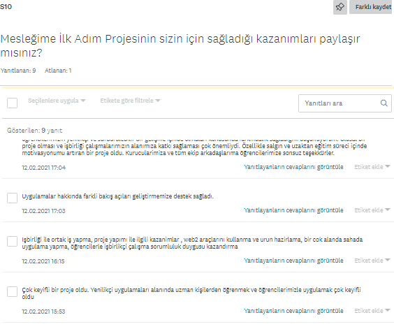 MESLEĞİME İLK ADIM PROJESİ ÖĞRETMEN DEĞERLENDİRME ANKETİ by Gülden Bağa Torun - Ourboox.com