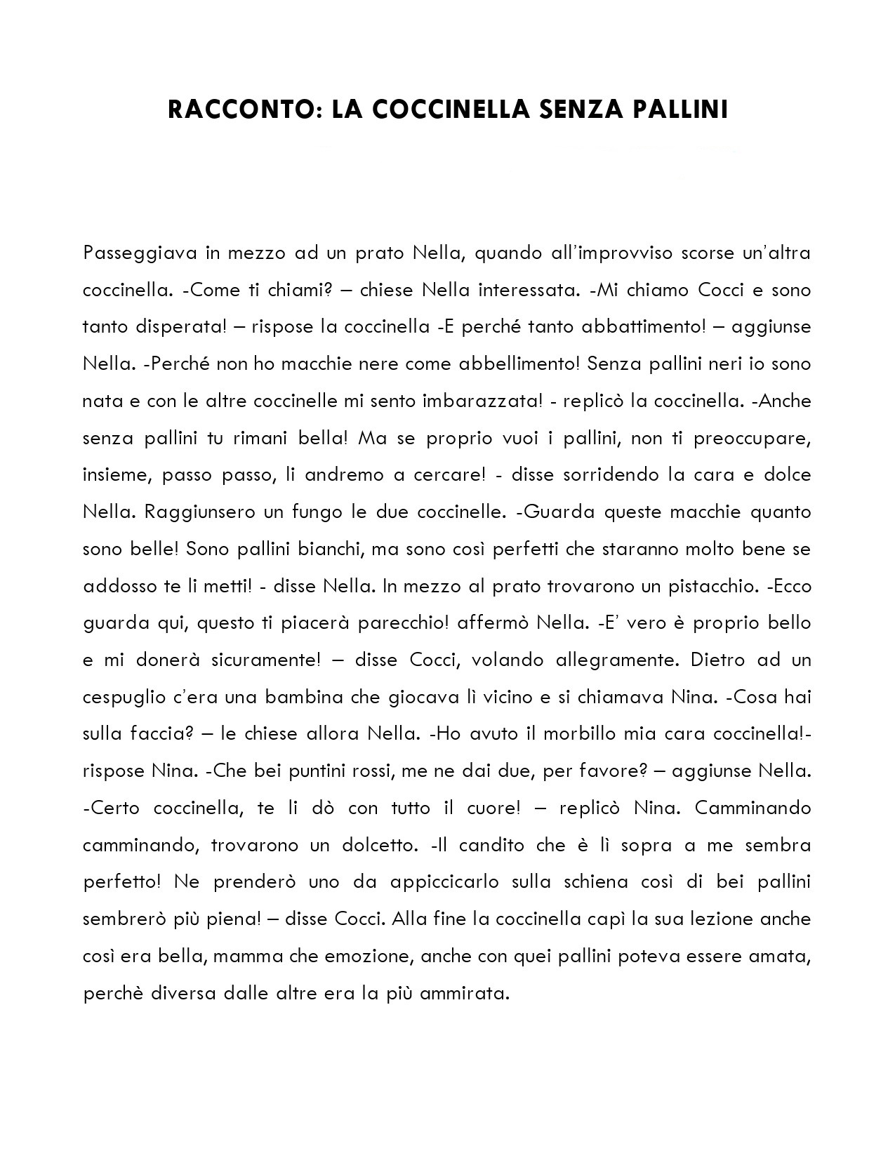 La coccinella senza pallini by CARMELA PIZZIGALLO - Ourboox.com