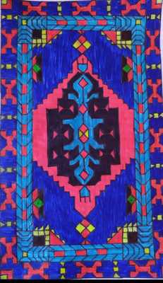 Kilim is the mirror of the heart, the heart is sound project student motif designs by Zarife ÖZKAN - Ourboox.com