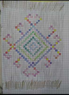 Kilim is the mirror of the heart, the heart is sound project student motif designs by Zarife ÖZKAN - Ourboox.com