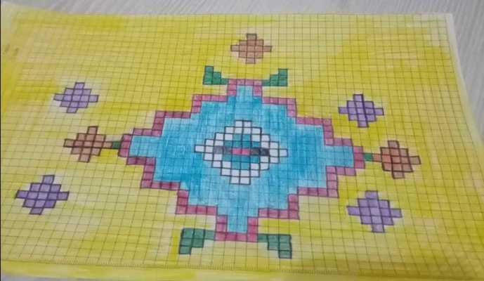 Kilim is the mirror of the heart, the heart is sound project student motif designs by Zarife ÖZKAN - Ourboox.com