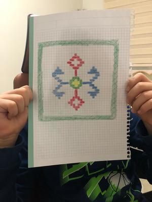 Kilim is the mirror of the heart, the heart is sound project student motif designs by Zarife ÖZKAN - Ourboox.com