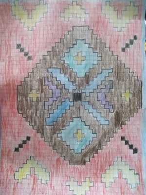 Kilim is the mirror of the heart, the heart is sound project student motif designs by Zarife ÖZKAN - Ourboox.com