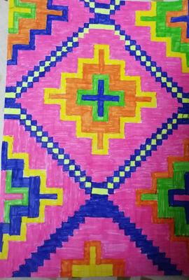 Kilim is the mirror of the heart, the heart is sound project student motif designs by Zarife ÖZKAN - Ourboox.com