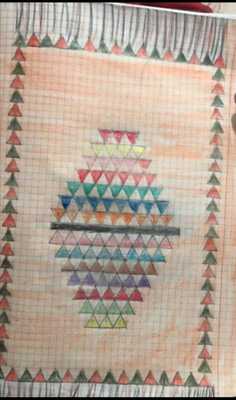 Kilim is the mirror of the heart, the heart is sound project student motif designs by Zarife ÖZKAN - Ourboox.com