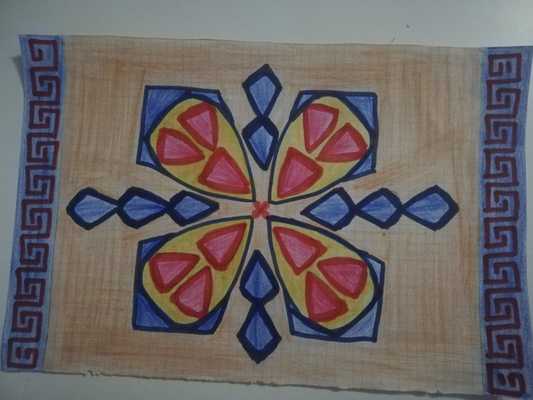 Kilim is the mirror of the heart, the heart is sound project student motif designs by Zarife ÖZKAN - Ourboox.com