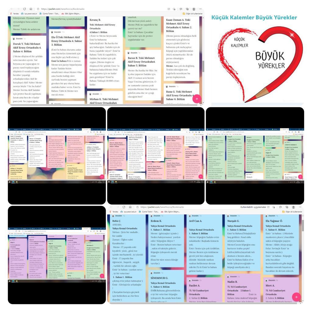 KÜÇÜK KALEMLER BÜYÜK YÜREKLER by kader turan - Illustrated by Dürdane GÜNER,Yasemin BALABAN,Bülent BALABAN,Taner YAZAR,Gülizar YAZAR - Ourboox.com