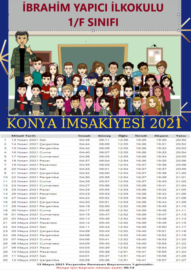 BİR DAMLA DA SEN OL PROJESİ RAMAZAN İMSAKİYEMİZ by SEHER UYAR - Illustrated by BİR DAMLA DA SEN OL PROJESİ RAMAZAN İMSAKİYESİ - Ourboox.com