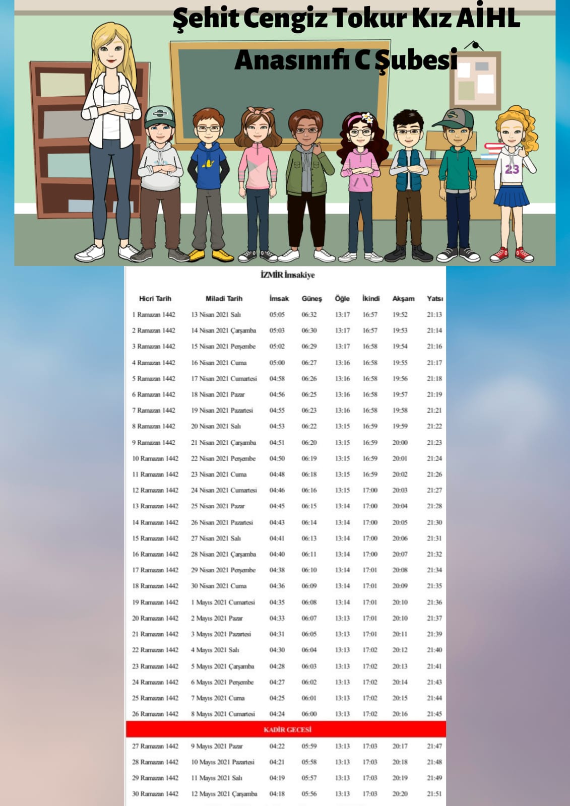 BİR DAMLA DA SEN OL PROJESİ RAMAZAN İMSAKİYEMİZ by SEHER UYAR - Illustrated by BİR DAMLA DA SEN OL PROJESİ RAMAZAN İMSAKİYESİ - Ourboox.com