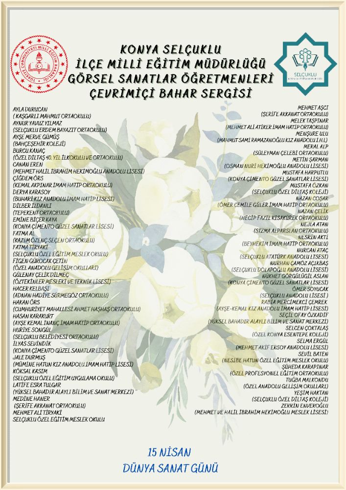 ÇEVRİMİÇİ BAHAR SERGİSİ by KONYA İL MİLLİ EĞİTİM MÜDÜRLÜĞÜ - Ourboox.com