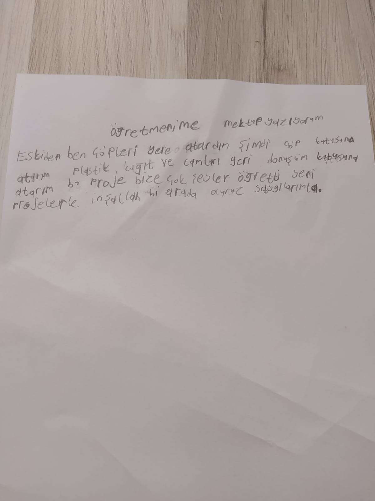 DÜNÜN ÇOCUKLARI BUGÜNÜN ÇOCUKLARINI ANLAMIYOR PROJE MEKTUPLARI by Ömür - Ourboox.com