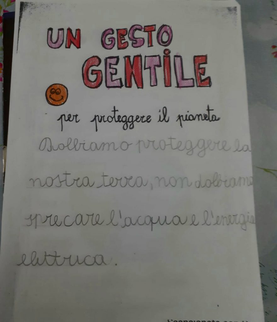 gesti gentili per proteggere il pianeta by Temis Stefania - Illustrated by classi seconde  - Ourboox.com