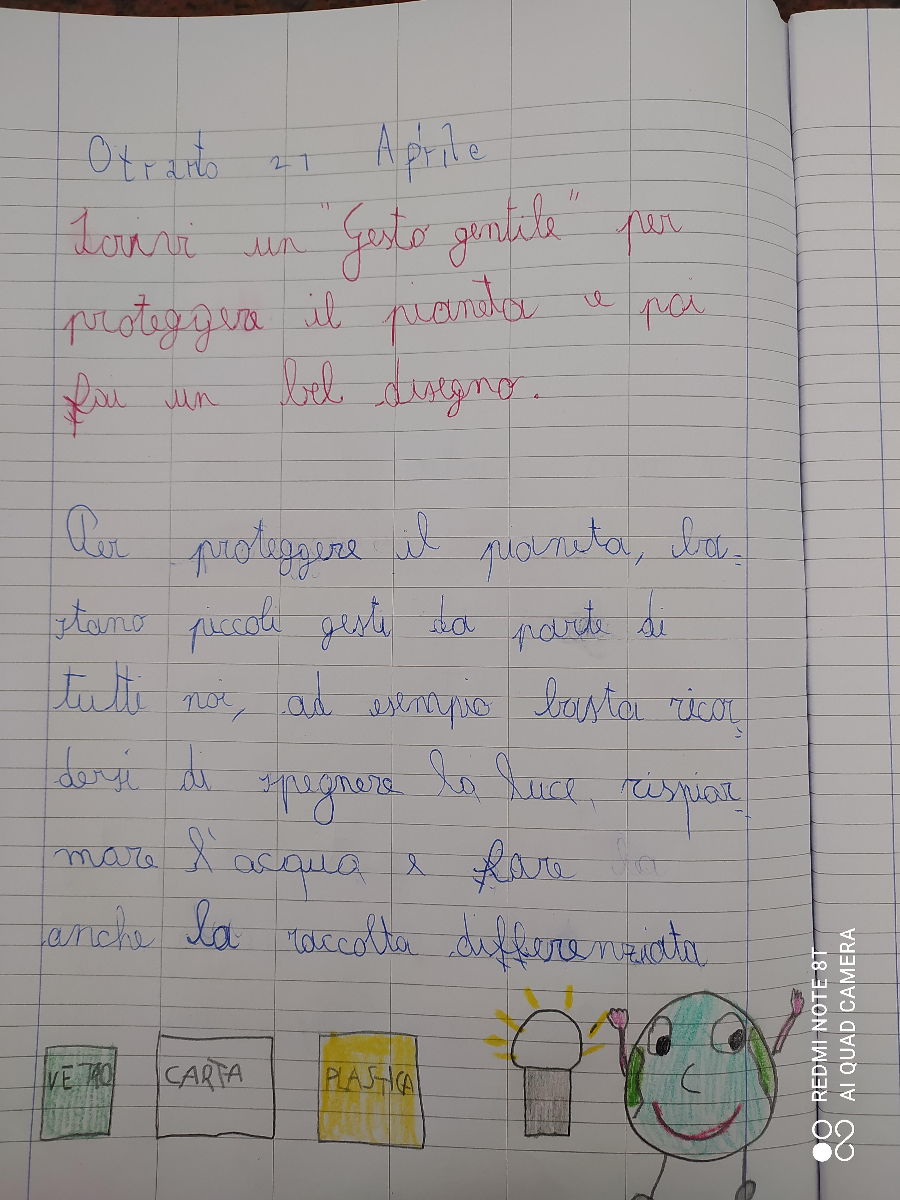 gesti gentili per proteggere il pianeta by Temis Stefania - Illustrated by classi seconde  - Ourboox.com