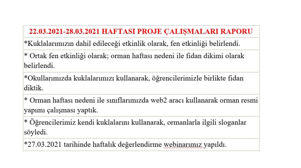 HAFTALIK ÇALIŞMA RAPORLARI by MERVE - Ourboox.com