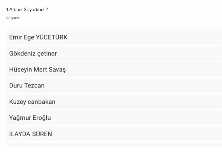 From Unhealthy To Healthy Öğrenci Ön Anket Analizi by Pınar Kesmegülü - Illustrated by Pınar Kesmegülü - Ourboox.com