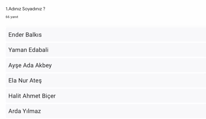 From Unhealthy To Healthy Öğrenci Ön Anket Analizi by Pınar Kesmegülü - Illustrated by Pınar Kesmegülü - Ourboox.com