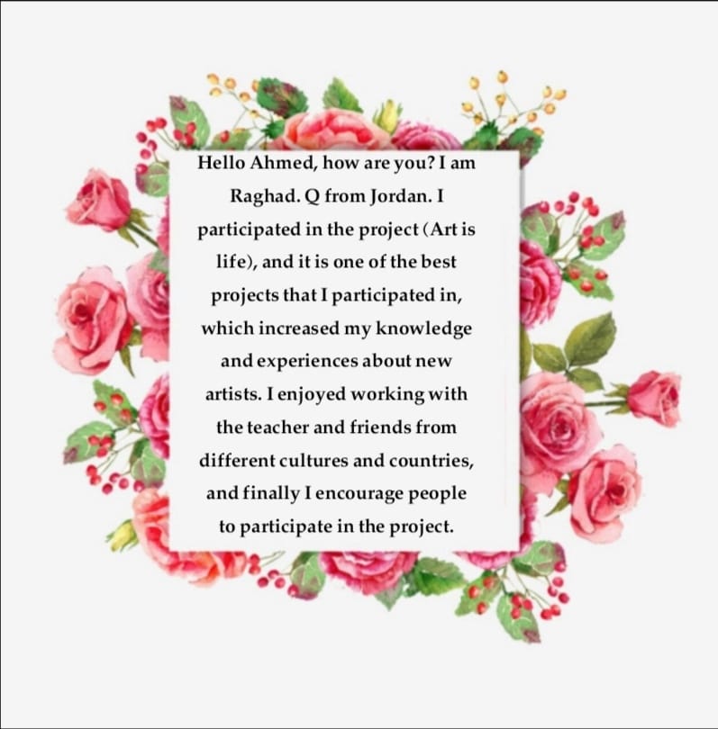 ART IS LIFE/LETTERS FROM STUDENTS by Seham Qutish - Illustrated by Enass Abu Khalil - Ourboox.com