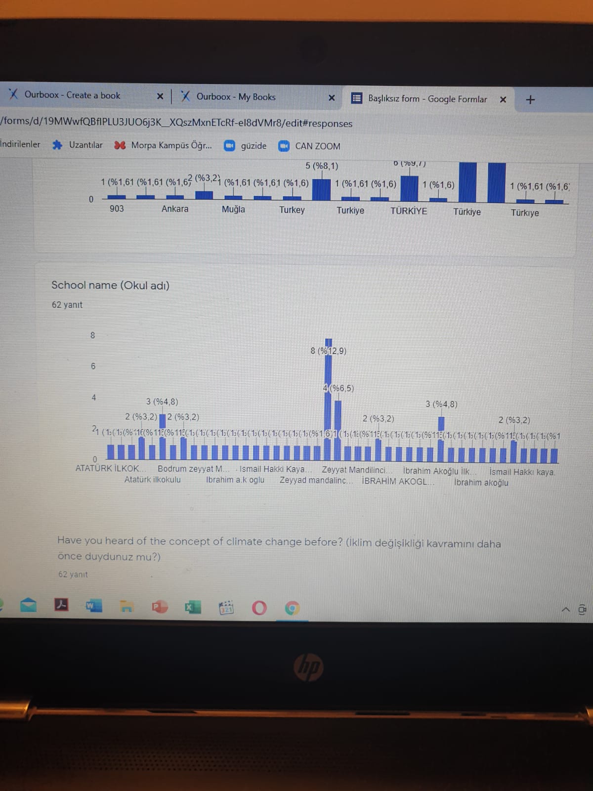 Steps for the climate-Pre-project student survey results by GÜZİDE AKDENİZ - Ourboox.com