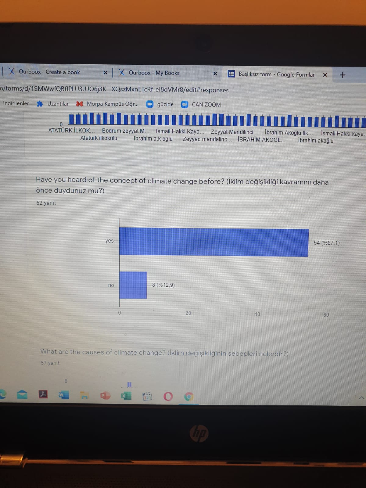 Steps for the climate-Pre-project student survey results by GÜZİDE AKDENİZ - Ourboox.com