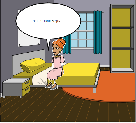 אכילה לפני השינה by yuval - Illustrated by Storyboardthat - Ourboox.com