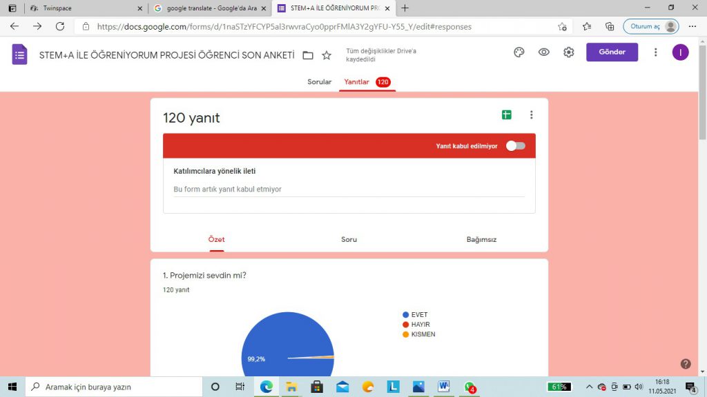 STEM ÖĞRENCİ SON ANKET DEĞERLENDİRME by Lale - Ourboox.com