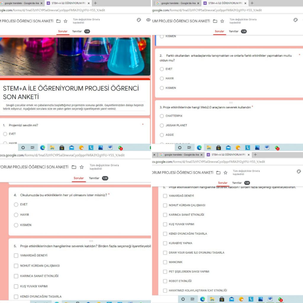 STEM ÖĞRENCİ SON ANKET DEĞERLENDİRME by Lale - Ourboox.com