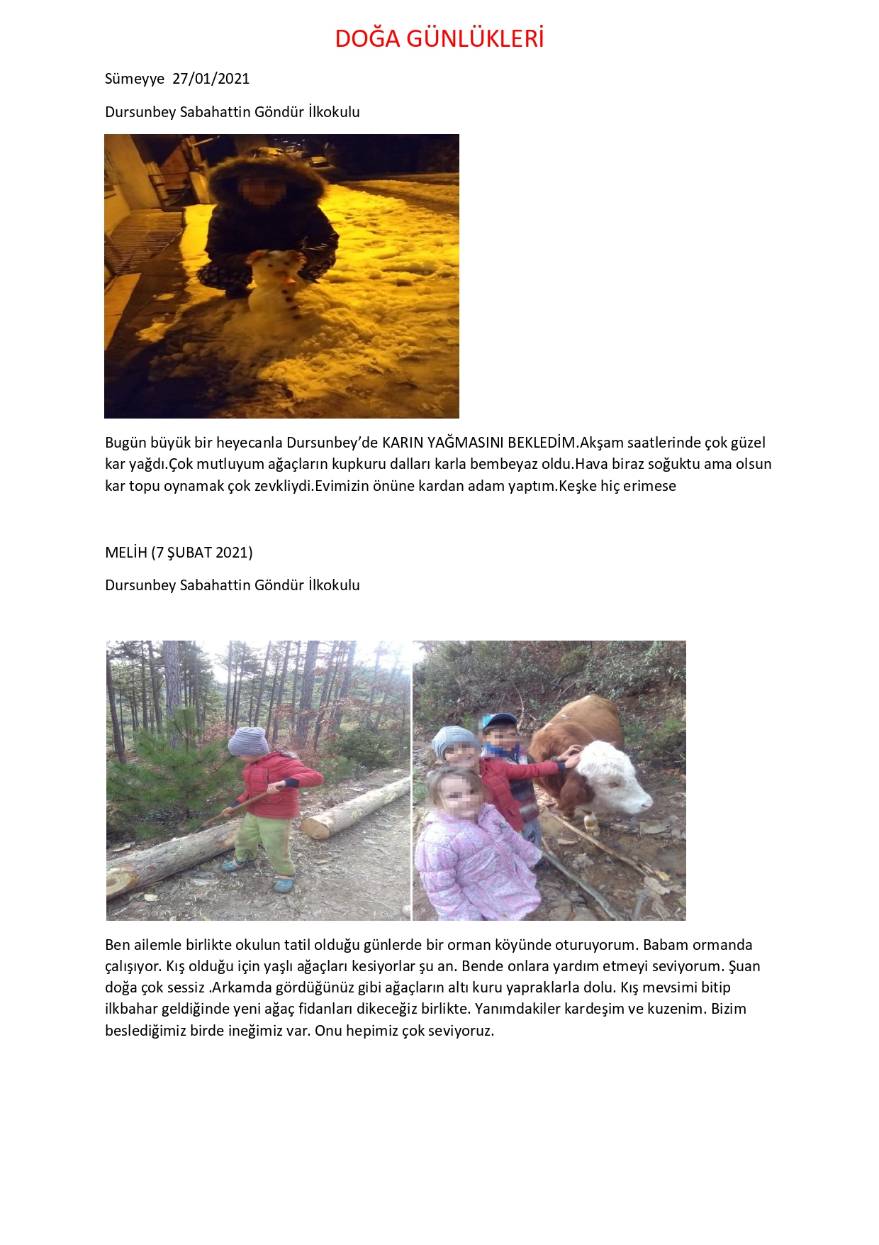 DOĞA GÜNLÜKLERİ by Sevinç KARADAĞ - Fatma ÜZALP - Ourboox.com