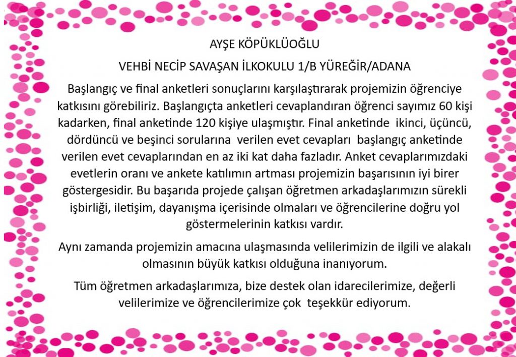BAK ŞU KONUŞAN OYUNA BAŞLANGIÇ-FİNAL ANKET KARŞILAŞTIRMASI ÖĞRETMEN ANALİZLERİ by Semahat Budak - Ourboox.com