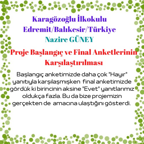 BAK ŞU KONUŞAN OYUNA BAŞLANGIÇ-FİNAL ANKET KARŞILAŞTIRMASI ÖĞRETMEN ANALİZLERİ by Semahat Budak - Ourboox.com