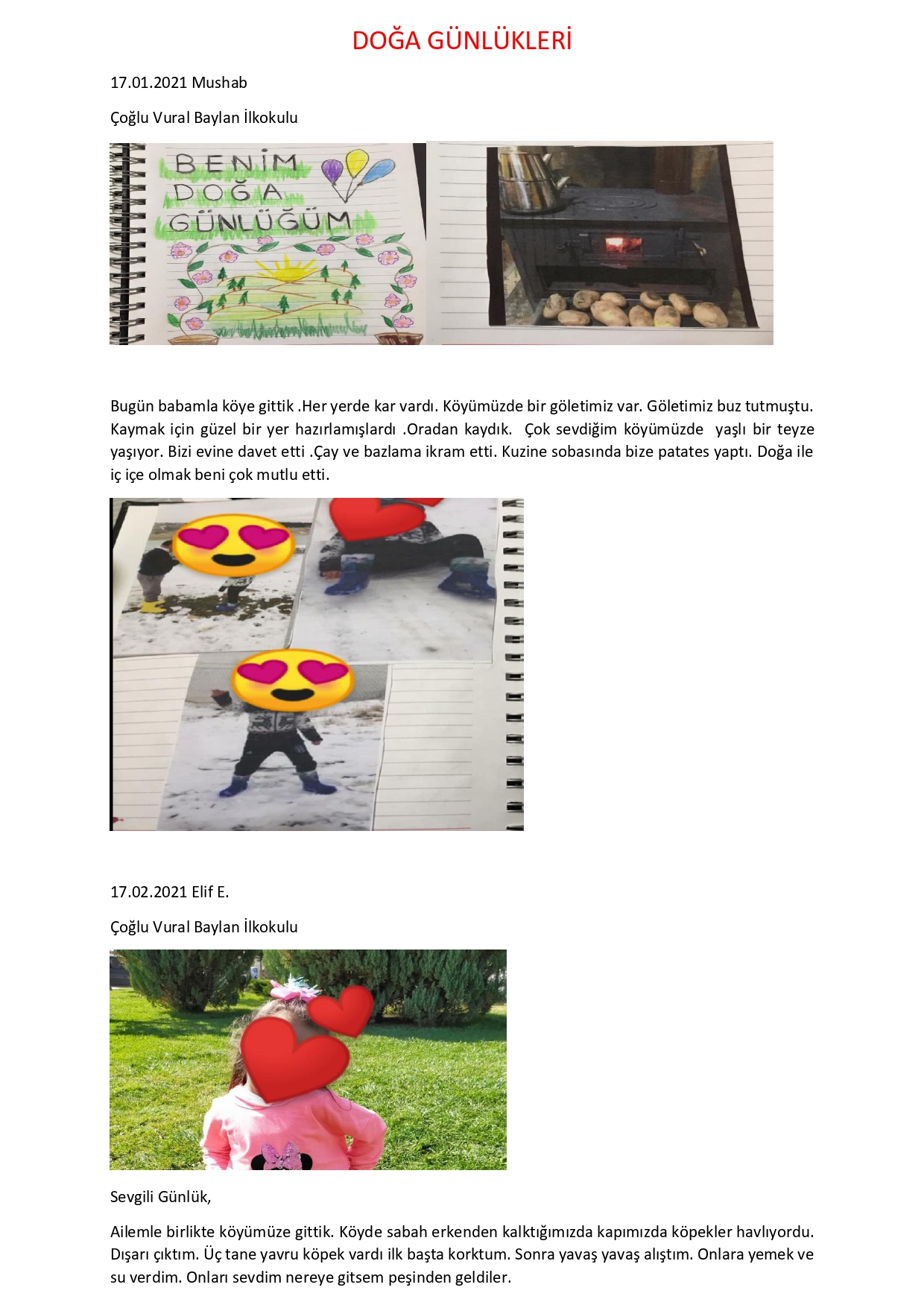 DOĞA GÜNLÜKLERİ by Sevinç KARADAĞ - Fatma ÜZALP - Ourboox.com