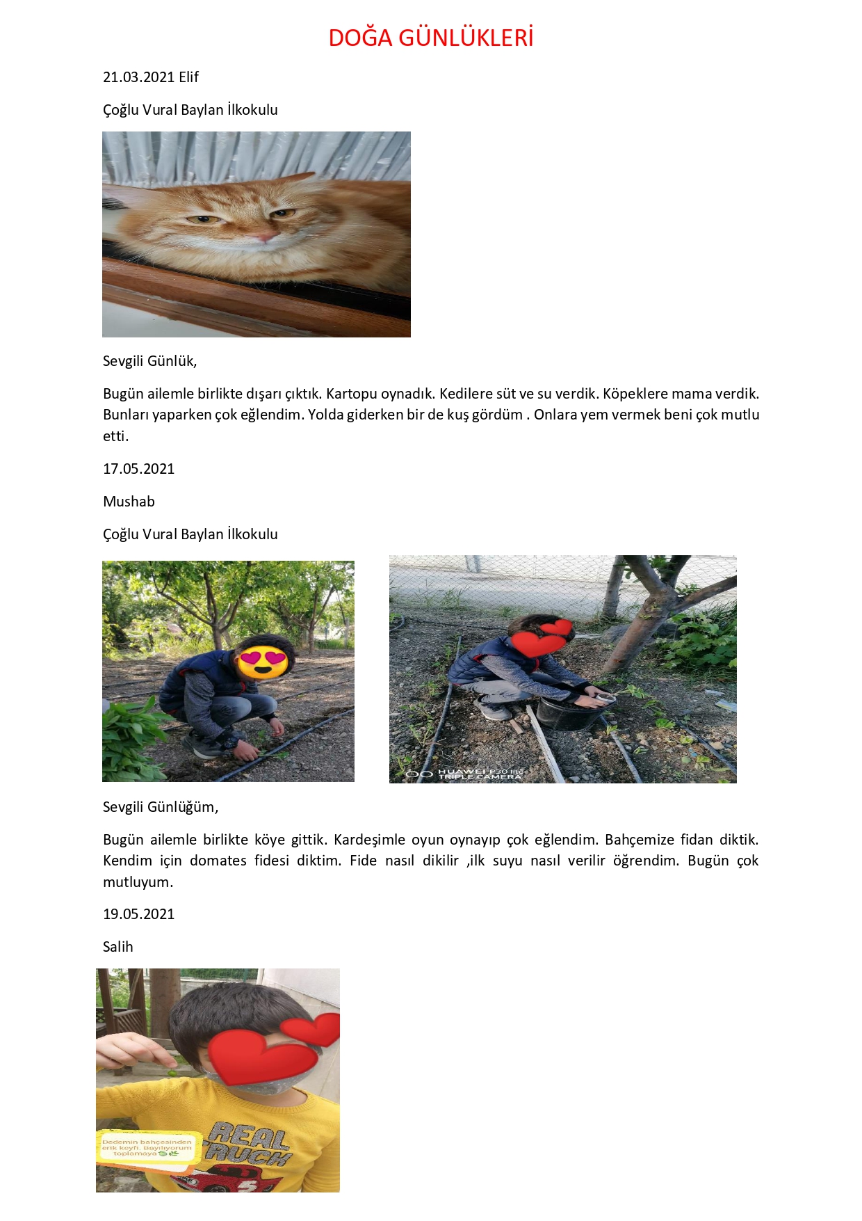 DOĞA GÜNLÜKLERİ by Sevinç KARADAĞ - Fatma ÜZALP - Ourboox.com