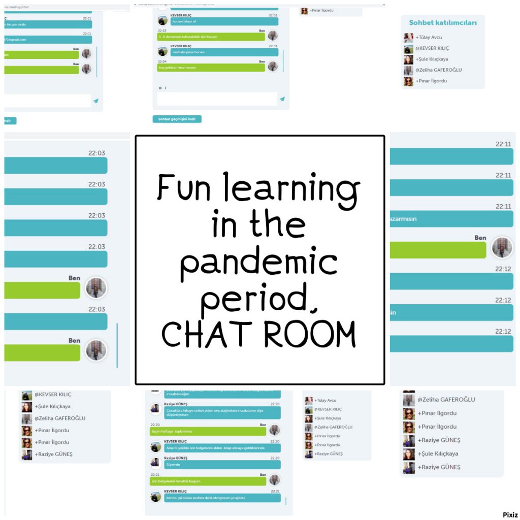 Fun Learning During the Pandemic Period-Pandemi Döneminde Eğlenceli Öğrenme Online Chats(Çevrimiçi Sohbetler) by ZELİHA - Illustrated by Zeliha Gaferoğlu - Ourboox.com