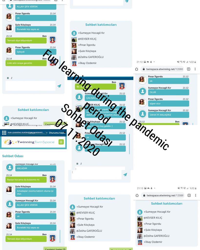 Fun Learning During the Pandemic Period-Pandemi Döneminde Eğlenceli Öğrenme Online Chats(Çevrimiçi Sohbetler) by ZELİHA - Illustrated by Zeliha Gaferoğlu - Ourboox.com