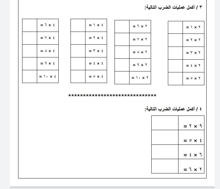 جدول الضرب by Noor alyan - Ourboox.com