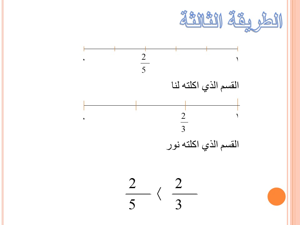 השוואת שברים by אסמאא אלאטרש - Ourboox.com