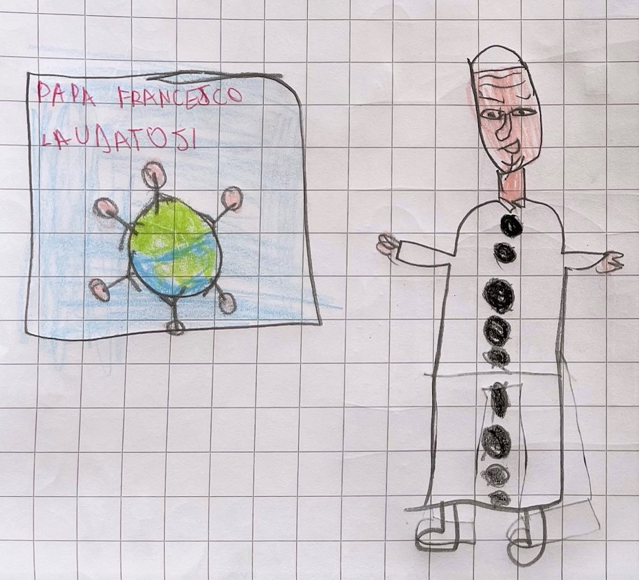 Papa Francesco e l’ “ecologia culturale” by Rosaria Ricciardo - Illustrated by CLASSE 2 - Scuola Primaria - 8° I.C. "Elio Vittorini" - Anno Scolastico 2020-21 - Ourboox.com