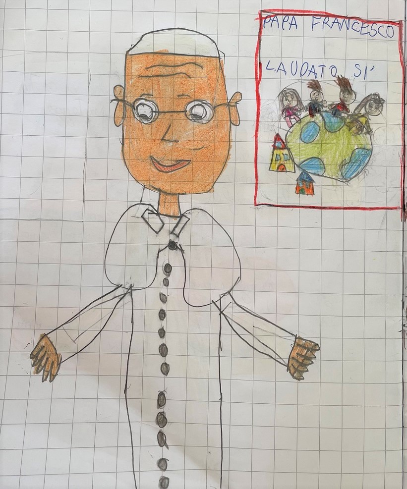 Papa Francesco e l’ “ecologia culturale” by Rosaria Ricciardo - Illustrated by CLASSE 2 - Scuola Primaria - 8° I.C. "Elio Vittorini" - Anno Scolastico 2020-21 - Ourboox.com