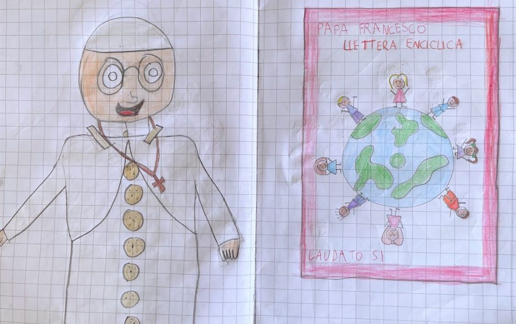 Papa Francesco e l’ “ecologia culturale” by Rosaria Ricciardo - Illustrated by CLASSE 2 - Scuola Primaria - 8° I.C. "Elio Vittorini" - Anno Scolastico 2020-21 - Ourboox.com