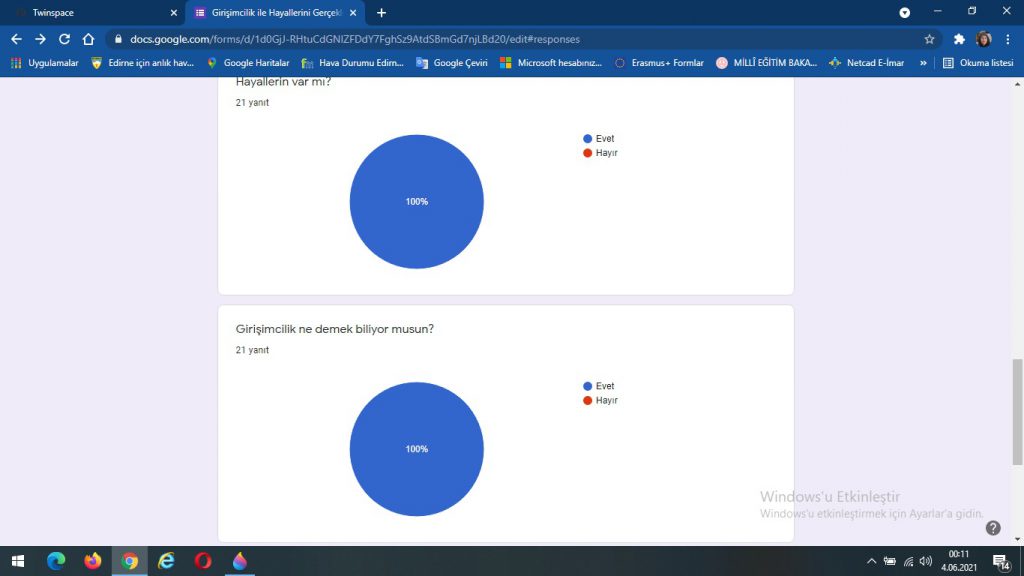 Girişimcilik İle Hayallerini Gerçekleştir Projesi Anket Sonuçları Analizleri by Duygu ALP GÖKYER - Ourboox.com