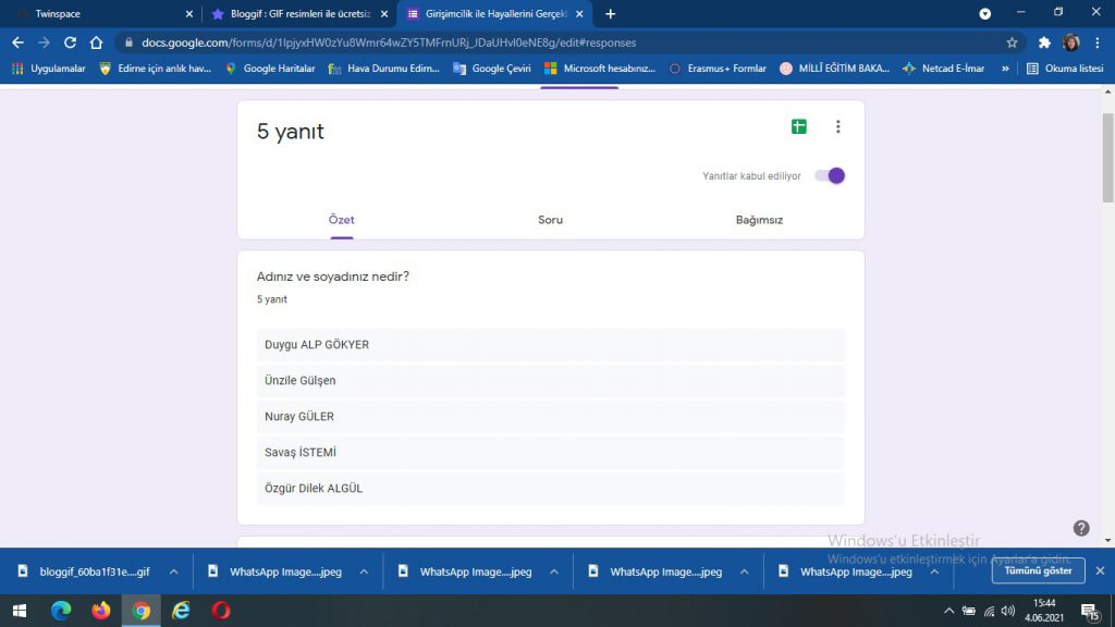 Girişimcilik İle Hayallerini Gerçekleştir Projesi Anket Sonuçları Analizleri by Duygu ALP GÖKYER - Ourboox.com
