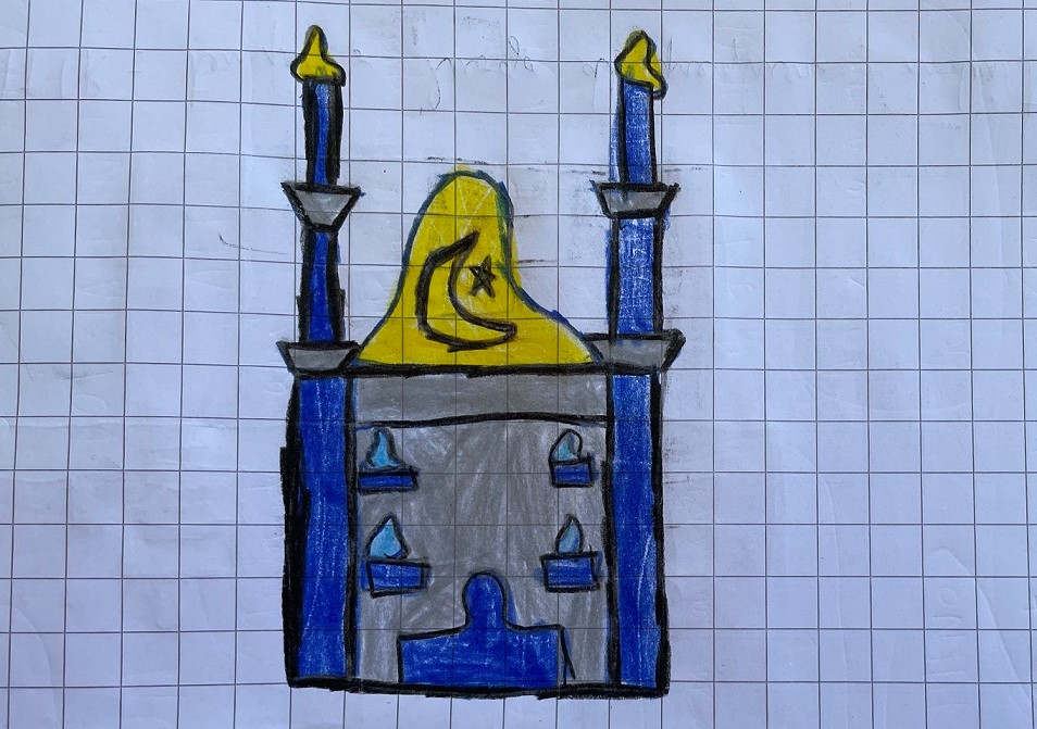 LA MOSCHEA by Rosaria Ricciardo - Illustrated by CLASSE 2 - Scuola Primaria - 8° I.C. "Elio Vittorini" - Anno Scolastico 2020-21 - Ourboox.com