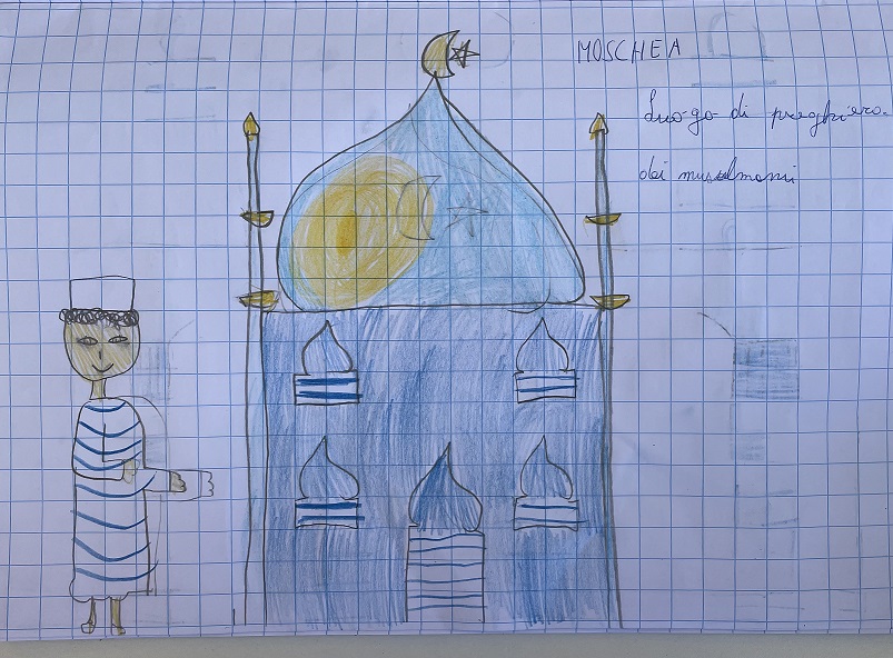LA MOSCHEA by Rosaria Ricciardo - Illustrated by CLASSE 2 - Scuola Primaria - 8° I.C. "Elio Vittorini" - Anno Scolastico 2020-21 - Ourboox.com