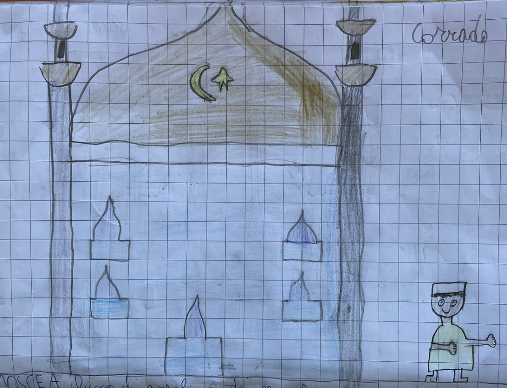 LA MOSCHEA by Rosaria Ricciardo - Illustrated by CLASSE 2 - Scuola Primaria - 8° I.C. "Elio Vittorini" - Anno Scolastico 2020-21 - Ourboox.com