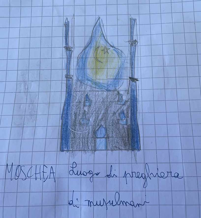 LA MOSCHEA by Rosaria Ricciardo - Illustrated by CLASSE 2 - Scuola Primaria - 8° I.C. "Elio Vittorini" - Anno Scolastico 2020-21 - Ourboox.com