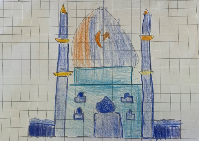 LA MOSCHEA by Rosaria Ricciardo - Illustrated by CLASSE 2 - Scuola Primaria - 8° I.C. "Elio Vittorini" - Anno Scolastico 2020-21 - Ourboox.com